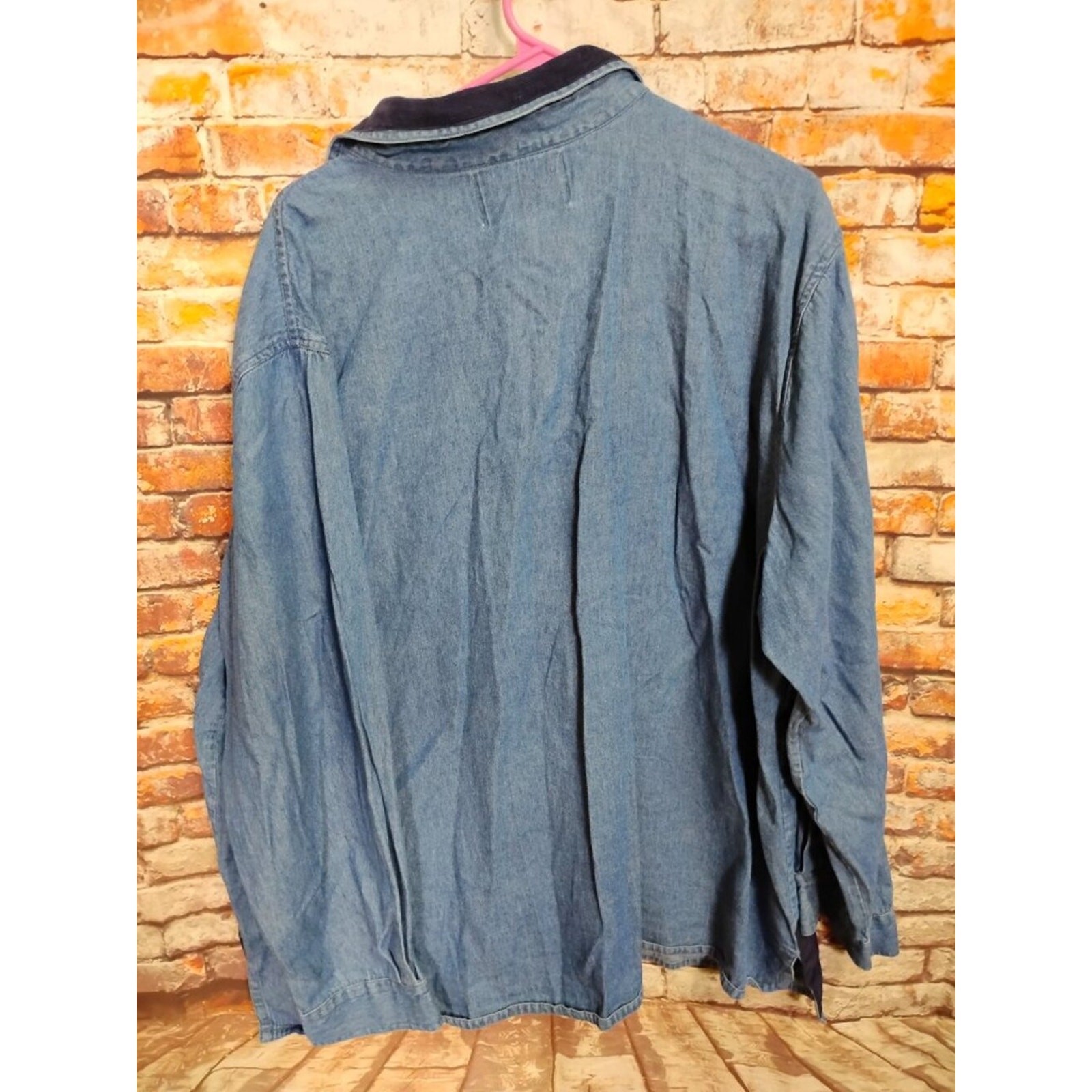 Tantrums Womens 3X Blue Jean Jacket Winter Print