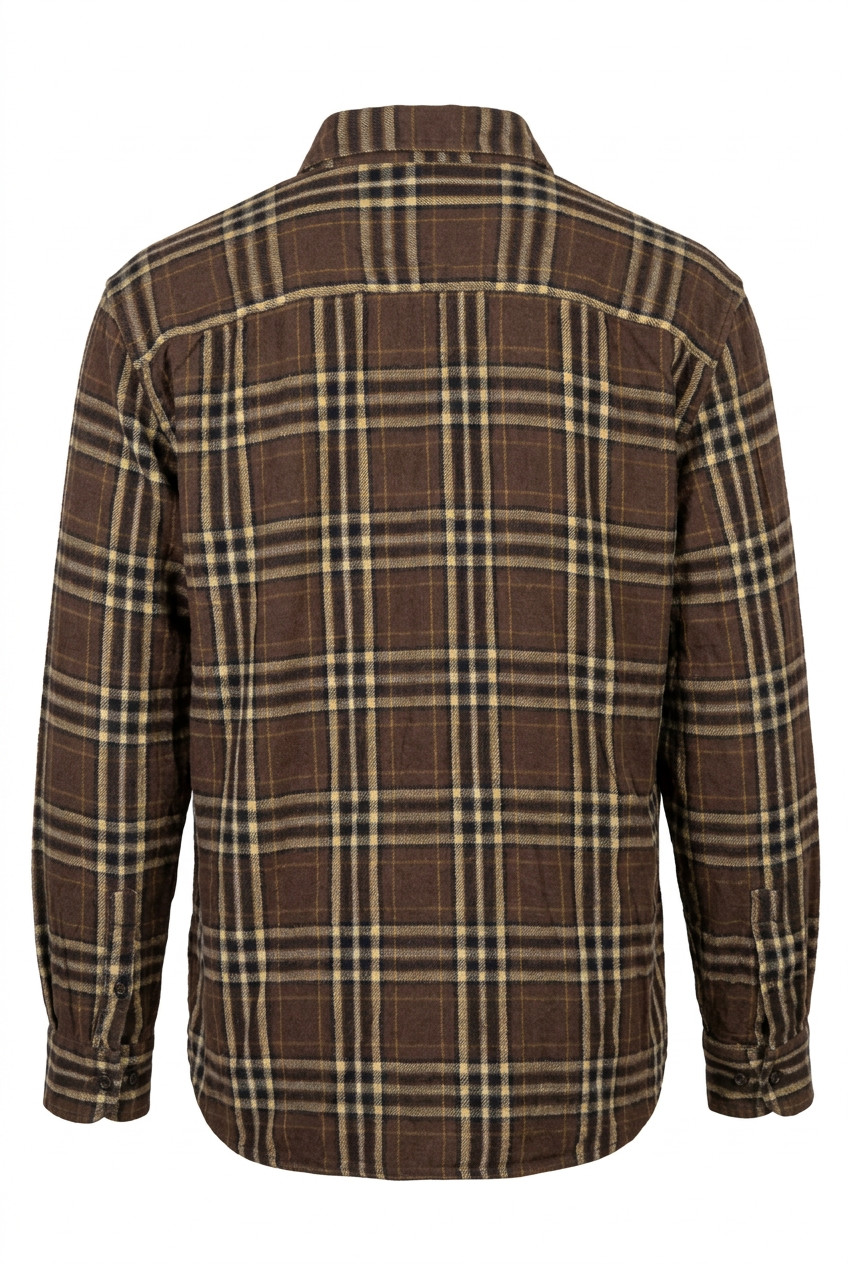 Timberland brown/tan/black stripe plaid flannel Extra Large (XL) Shirt