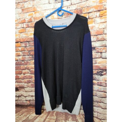 Billtornade Women’s Colorblock Sweatshirt Size XL Cream Navy New without Tags