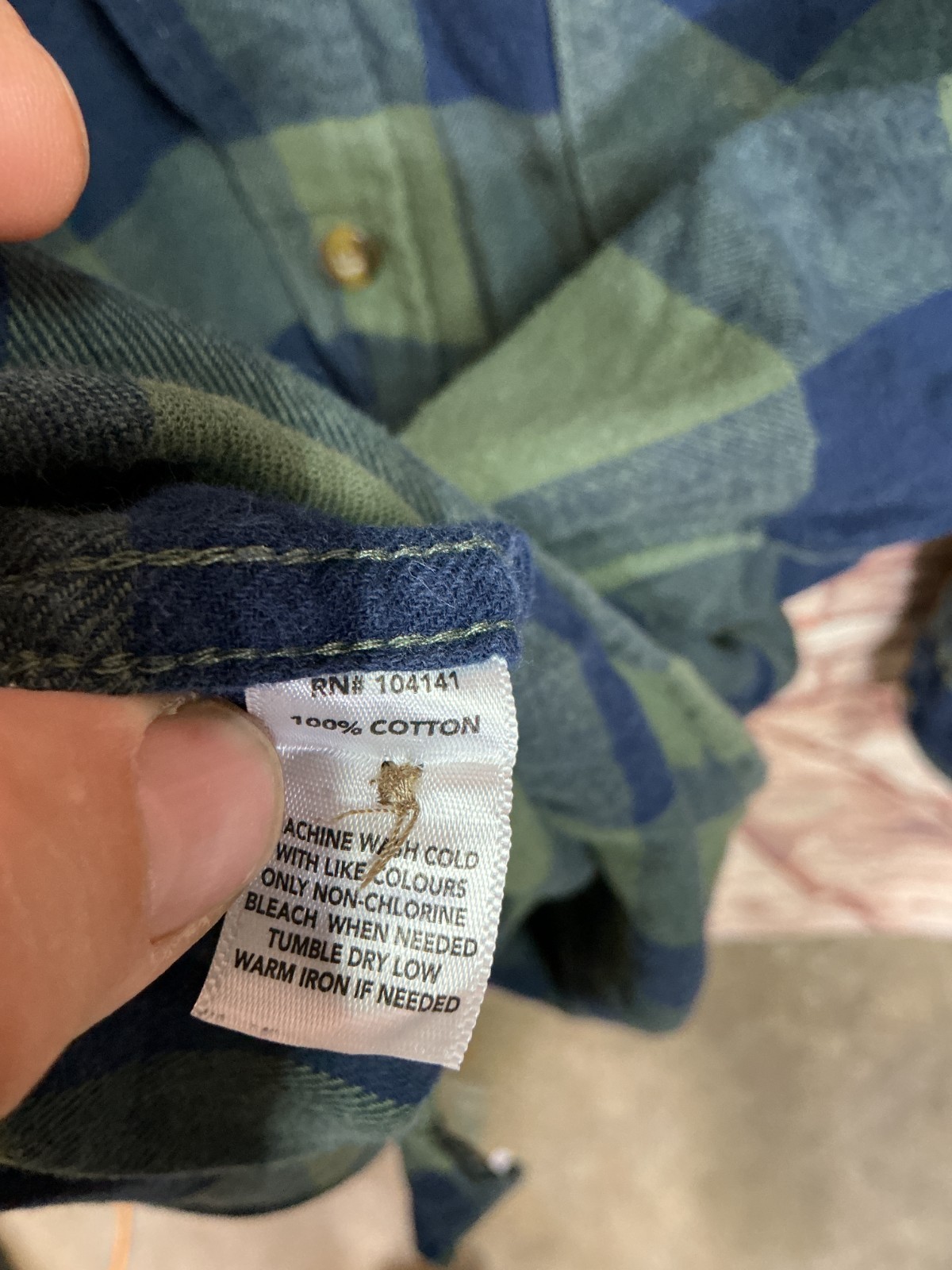 Field and Stream Green/navy buffalo/tartan Plaid Flannel XL Shirt