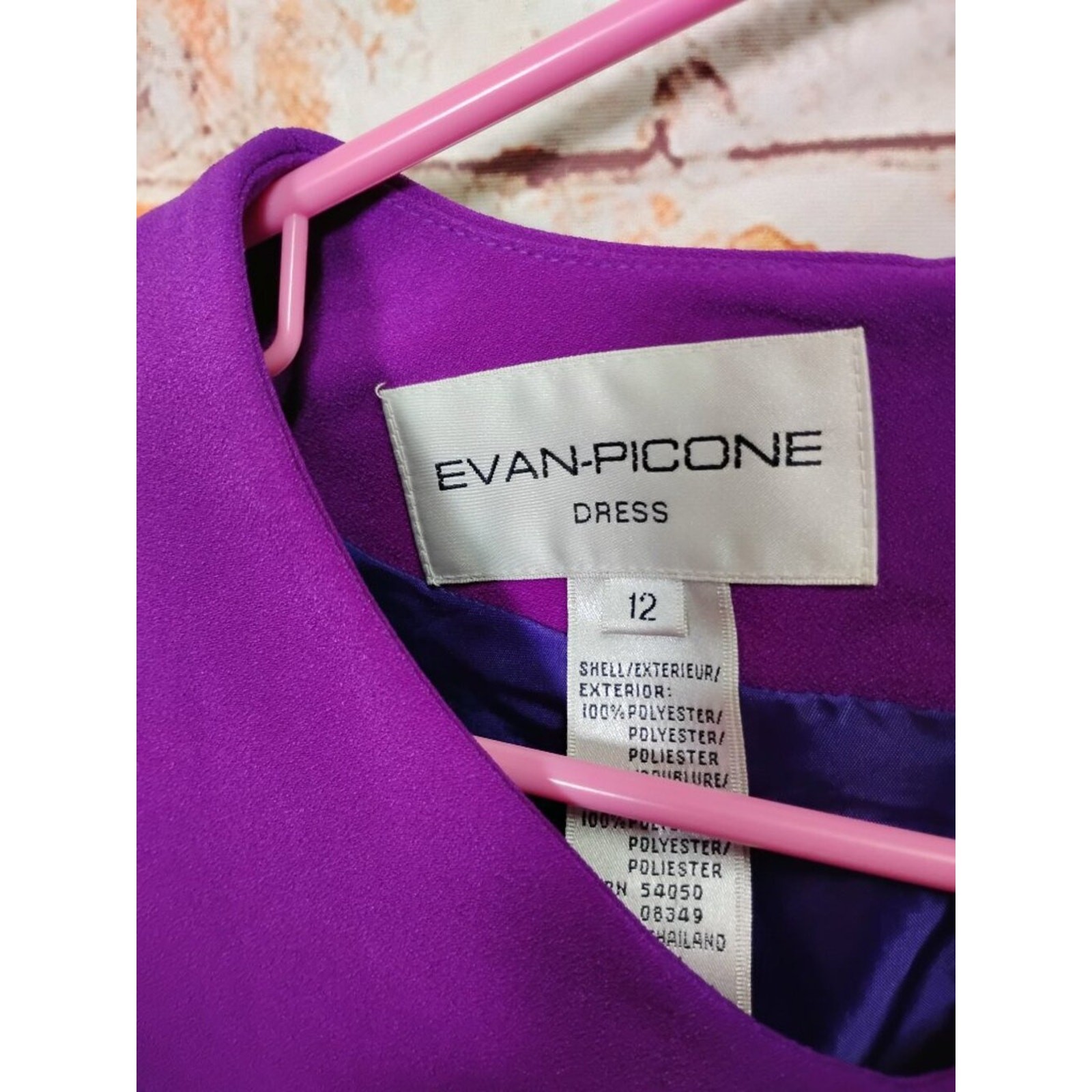 Evan-Picone Womens 12 Purple Dress
