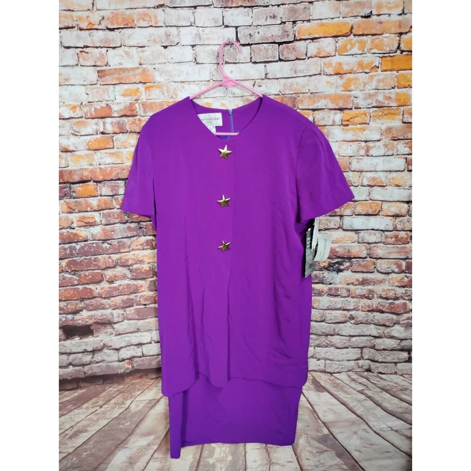 Evan-Picone Womens 12 Purple Dress