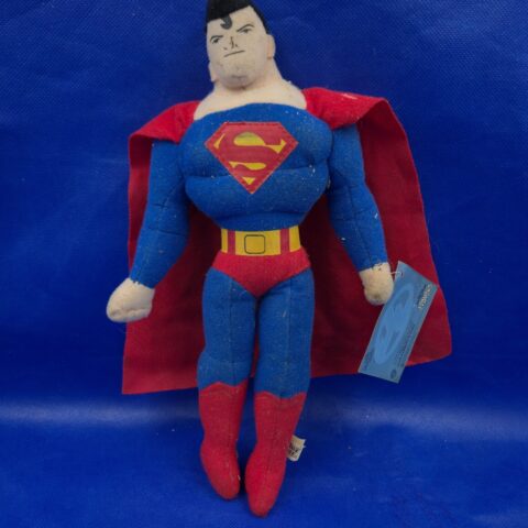 Superman Plush Toy Justice League DC Comics Stuffed Figure w/ Tag 12″ Vintage