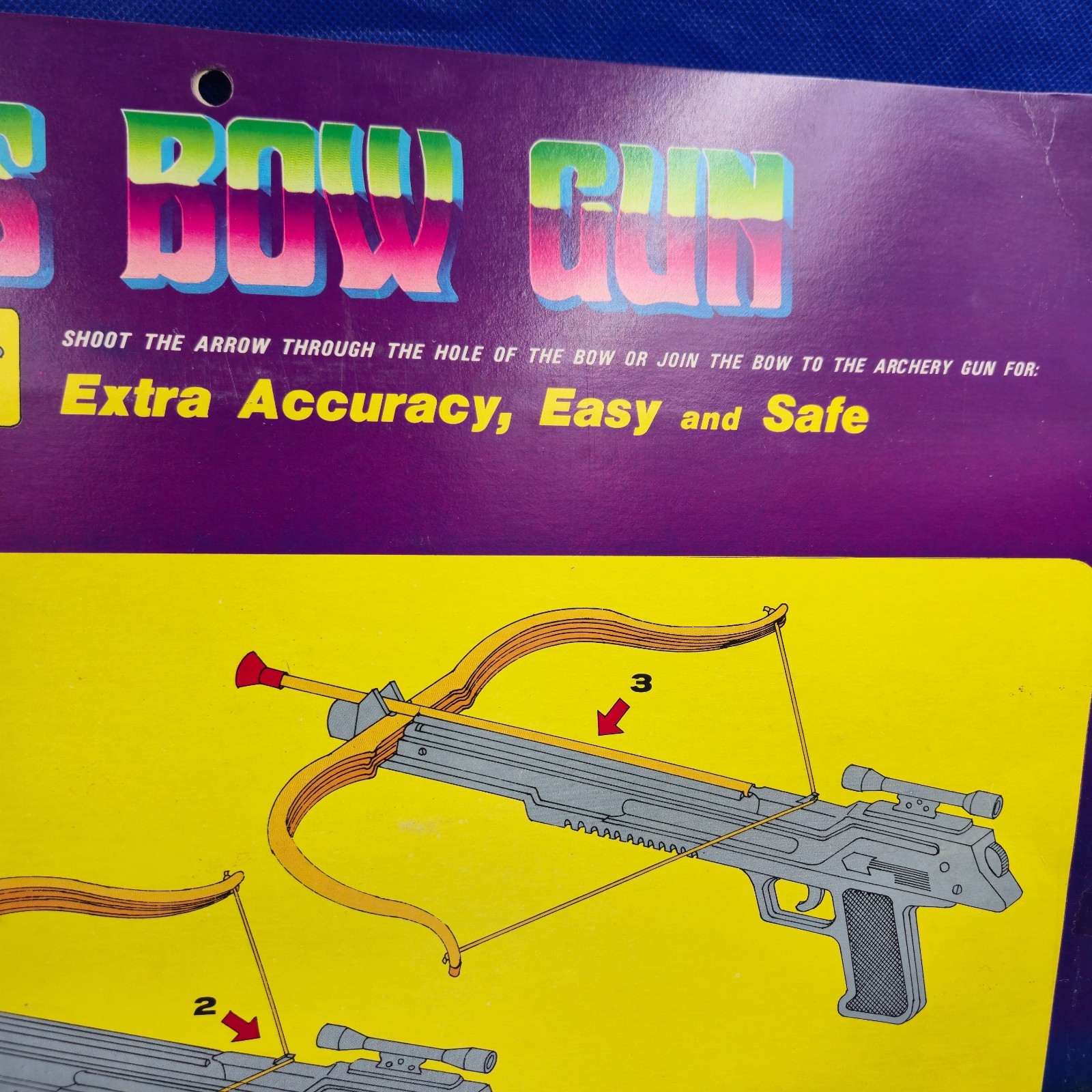 Vintage 1986 2-in-1 Cross Bow Gun Toy | Alex Trading | Taiwan | Sealed