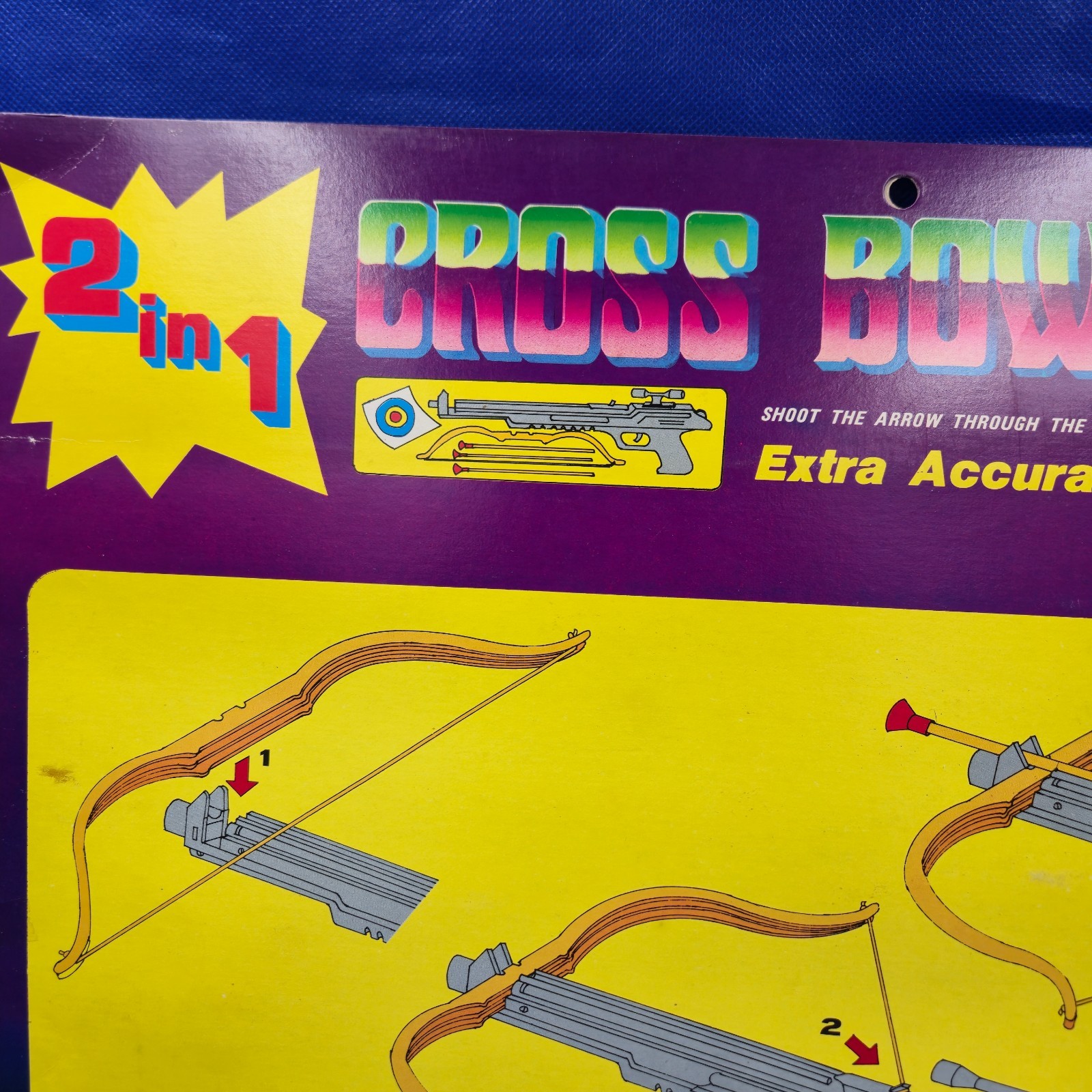 Vintage 1986 2-in-1 Cross Bow Gun Toy | Alex Trading | Taiwan | Sealed