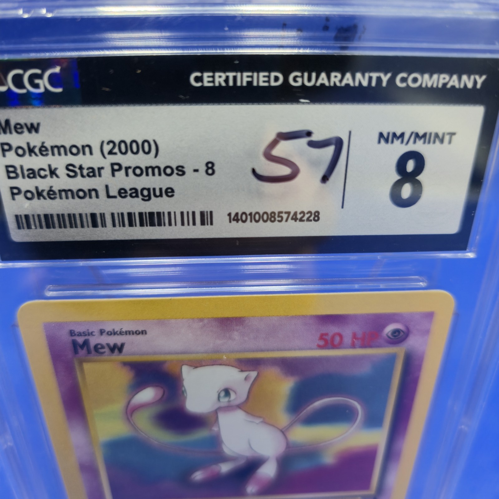 2000 Pokemon Mew Black Star Promo #8 CGC 8 NM/MINT