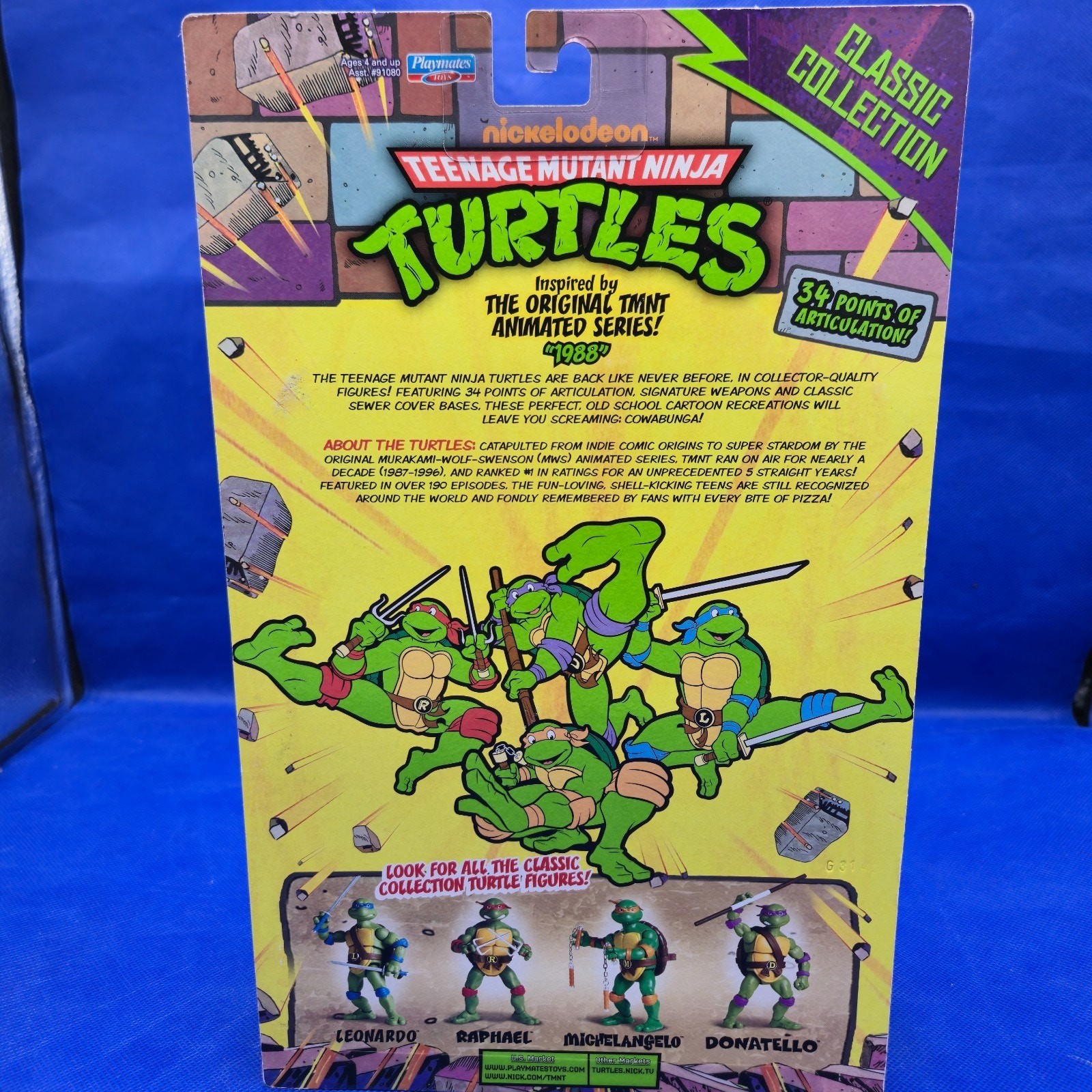 TMNT Classic Collection Raphael Action Figure Playmates New In Box