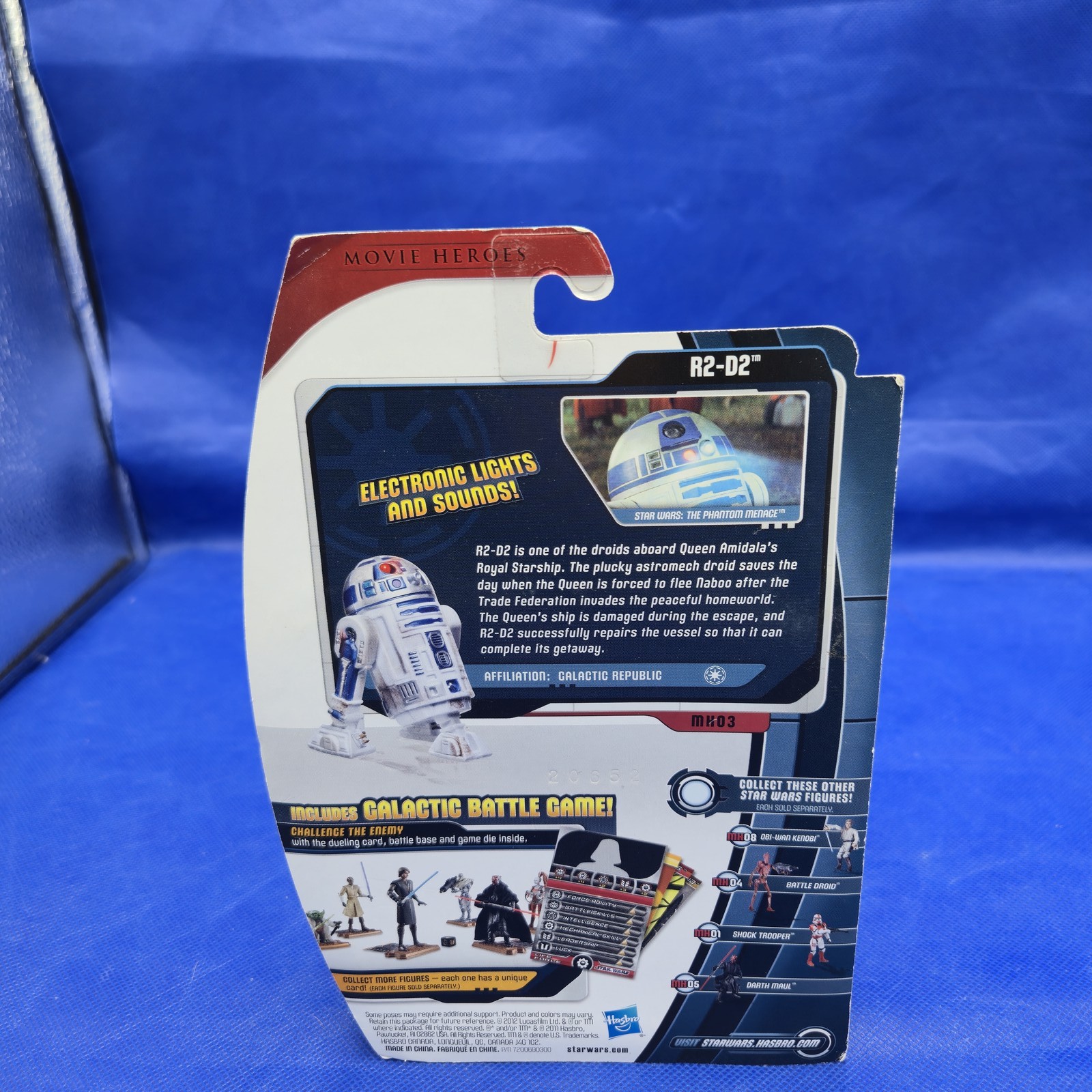 Star Wars Movie Heroes R2-D2 Electronic Carded 2012 Phantom Menace