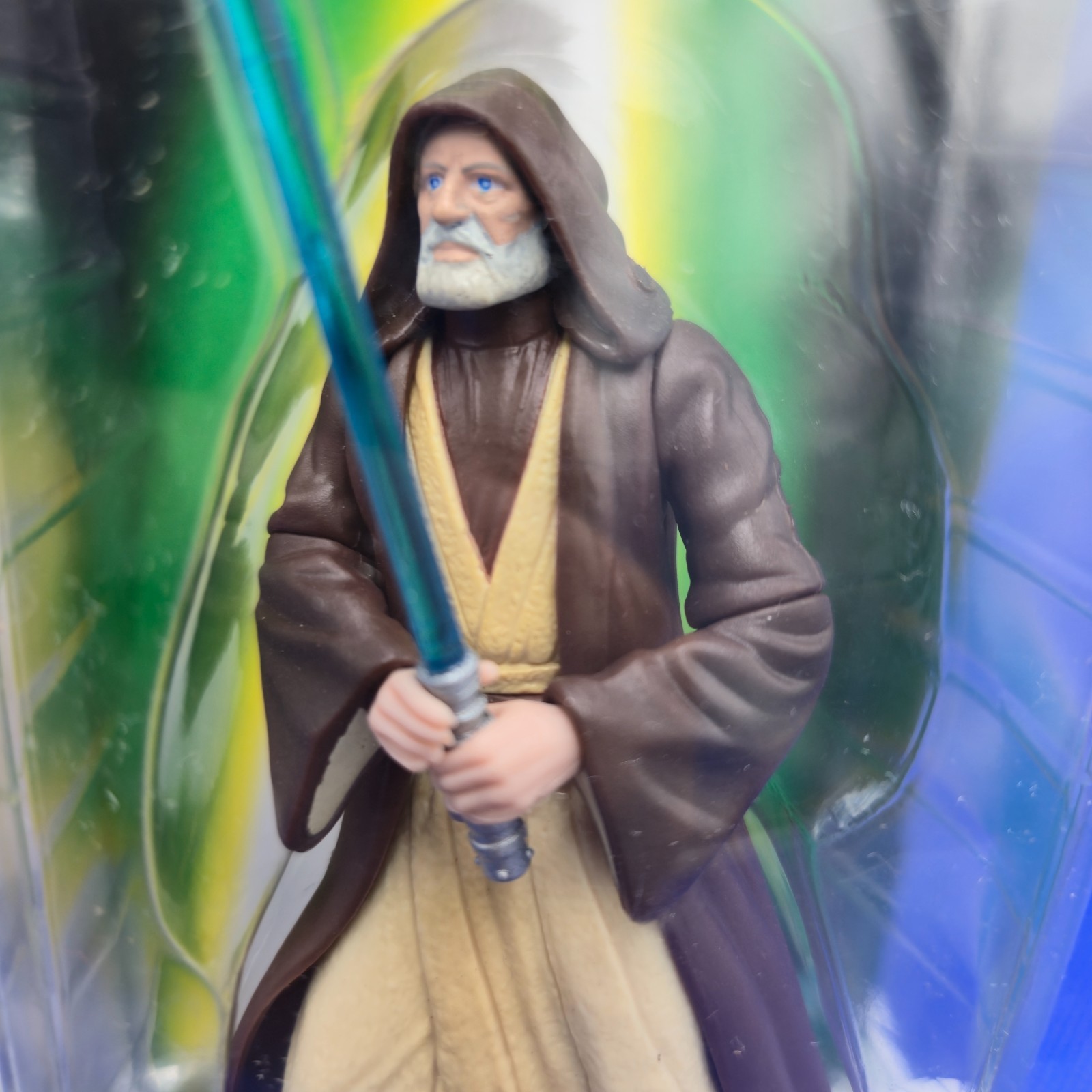 1998 Star Wars POTF Ben Obi-Wan Kenobi Flashback Photo SEALED MOC Lightsaber Ep1