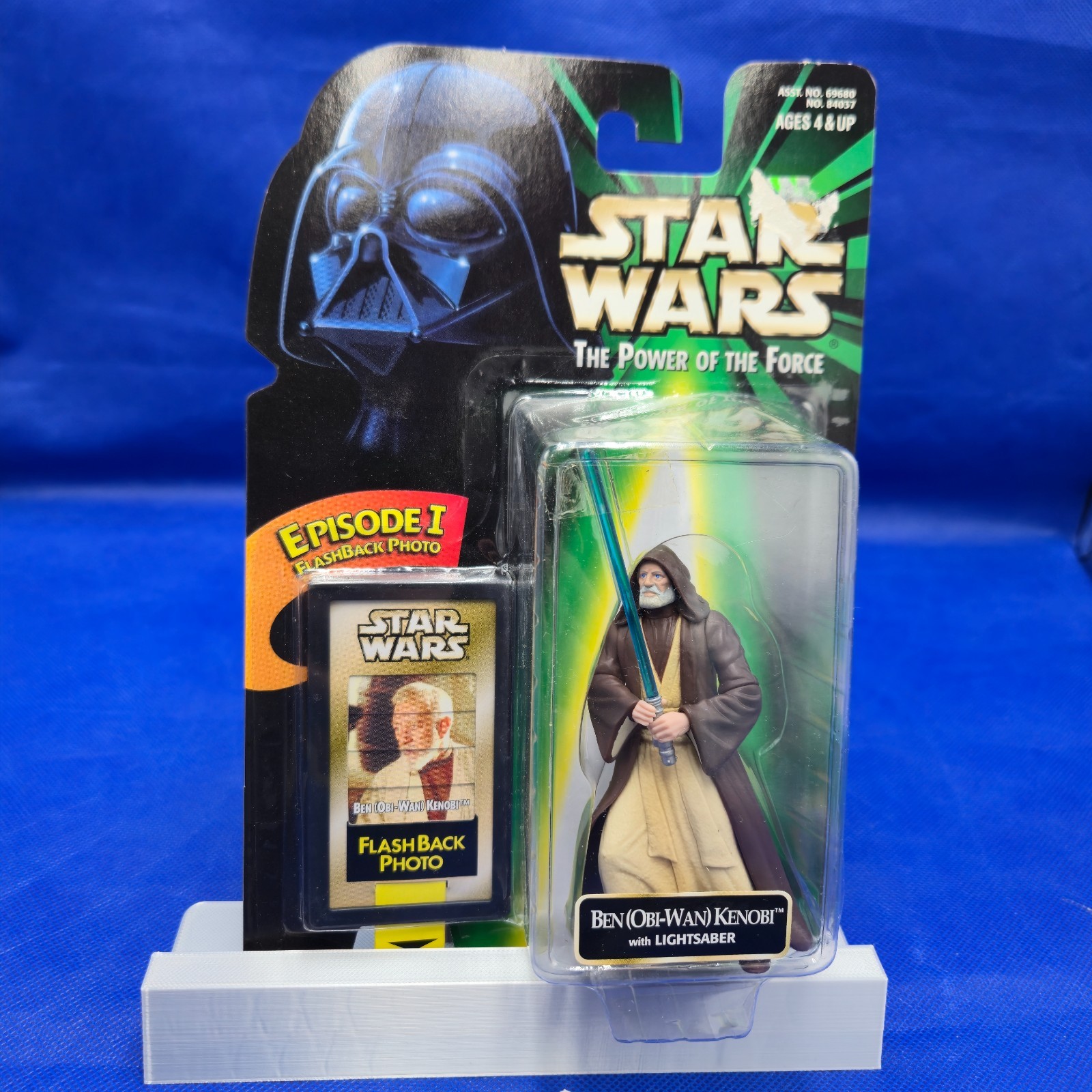 1998 Star Wars POTF Ben Obi-Wan Kenobi Flashback Photo SEALED MOC Lightsaber Ep1