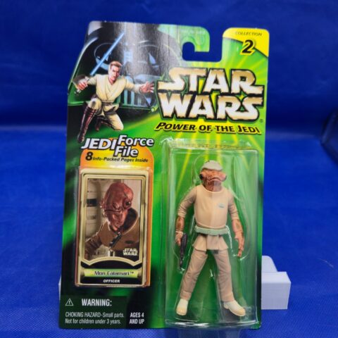 2001 Star Wars POTJ Mon Calamari Officer SEALED MOC Jedi Force File Rebel Allian