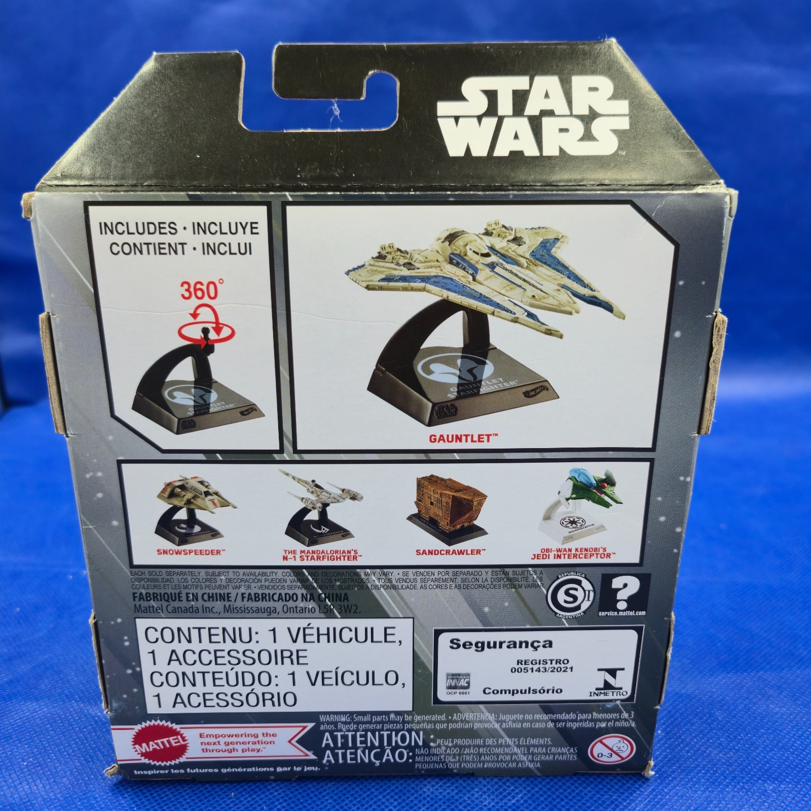 Star Wars Hot Wheels Starships Select Gauntlet Ship w/ Stand