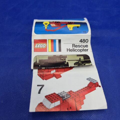 LEGO 480 Rescue Helicopter Vintage Classic Town Complete 1985