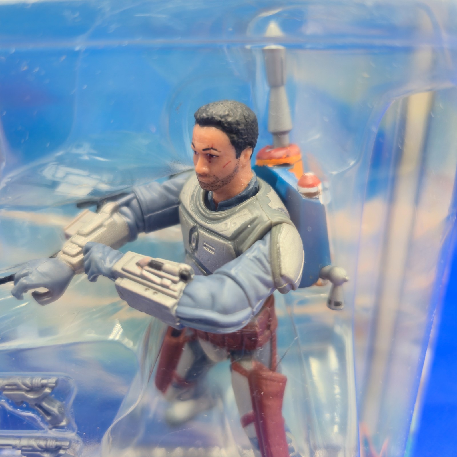 2002 Star Wars AOTC Jango Fett Kamino Escape Removable Helmet SEALED MOC Mandalo