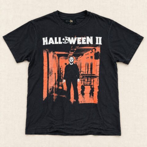 Halloween II Michael Myers Horror Movie Graphic T Shirt Black Adult S