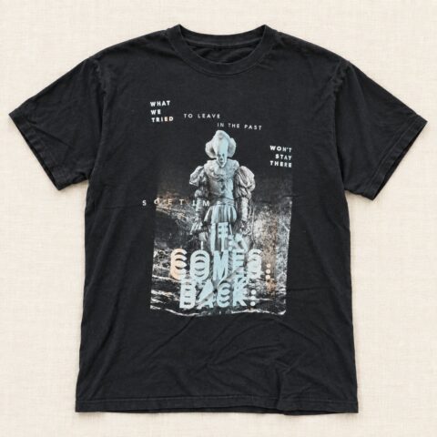 IT Chapter 2 Pennywise Horror Movie Graphic T Shirt Black Medium Stephen King