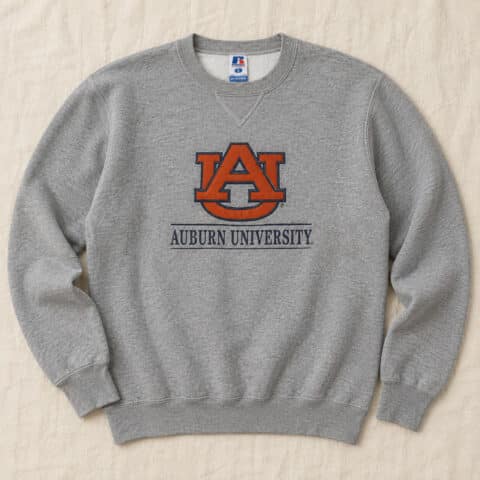 Auburn Tigers Russell Athletic Crewneck Sweatshirt Gray Small NCAA