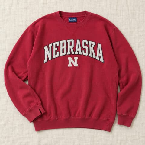 Nebraska Cornhuskers Ouray Crewneck Sweatshirt Red Cuff Damage NCAA