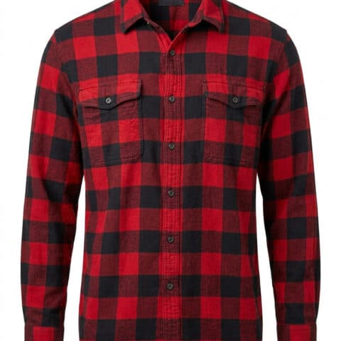 Sonoma Flannel Shirt Mens Large Red Black Buffalo Plaid Button Up Pockets