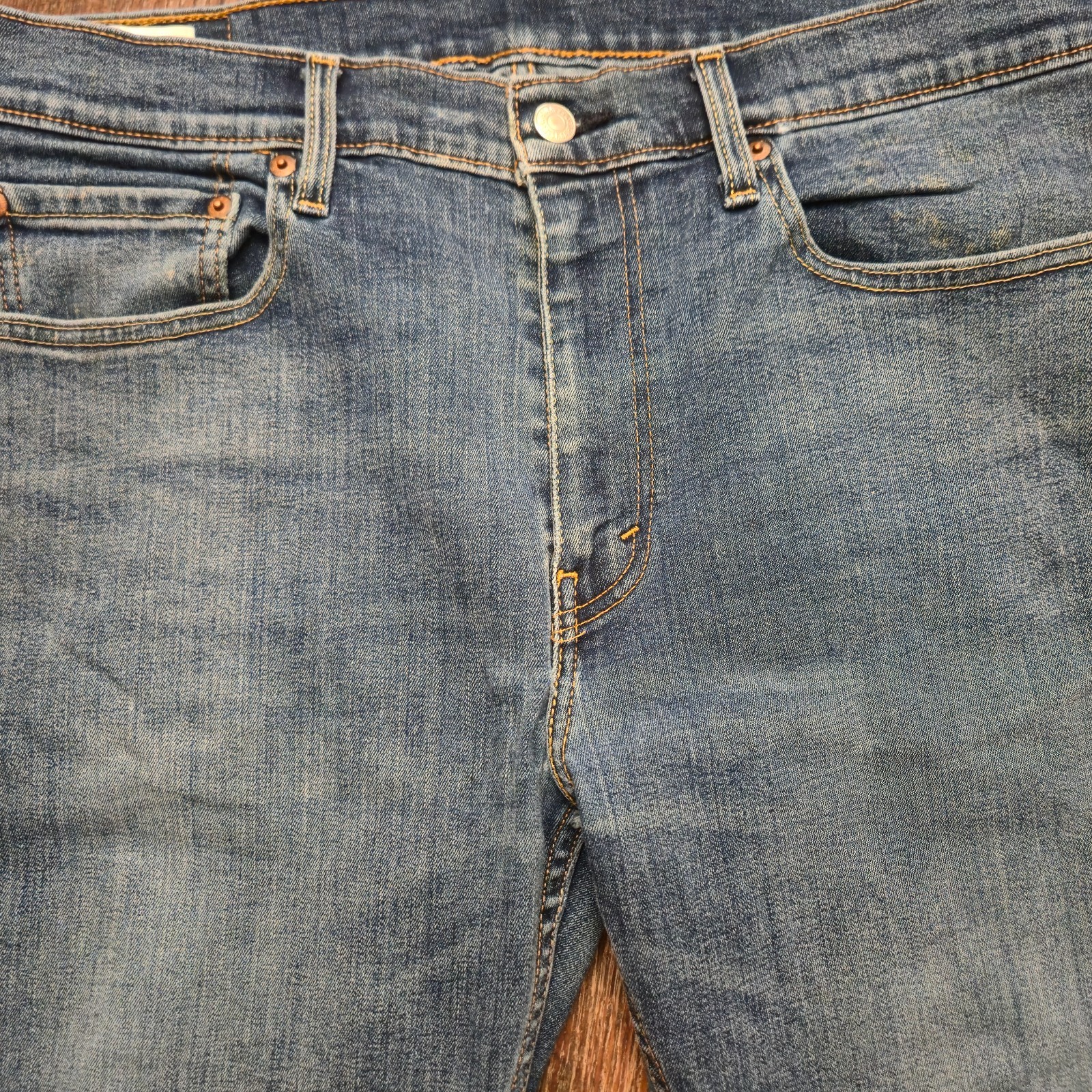 Levis 541 Athletic Taper Jeans Mens 34x30 Medium Wash Blue Stretch Denim - Image 6